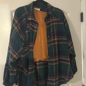 Flannel shirt with top underneath